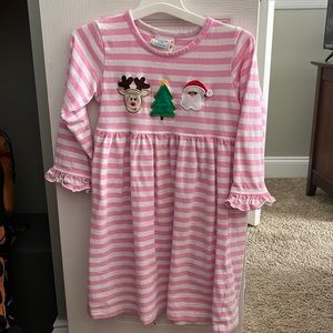 3T Stitchy Fish Holiday Christmas dress